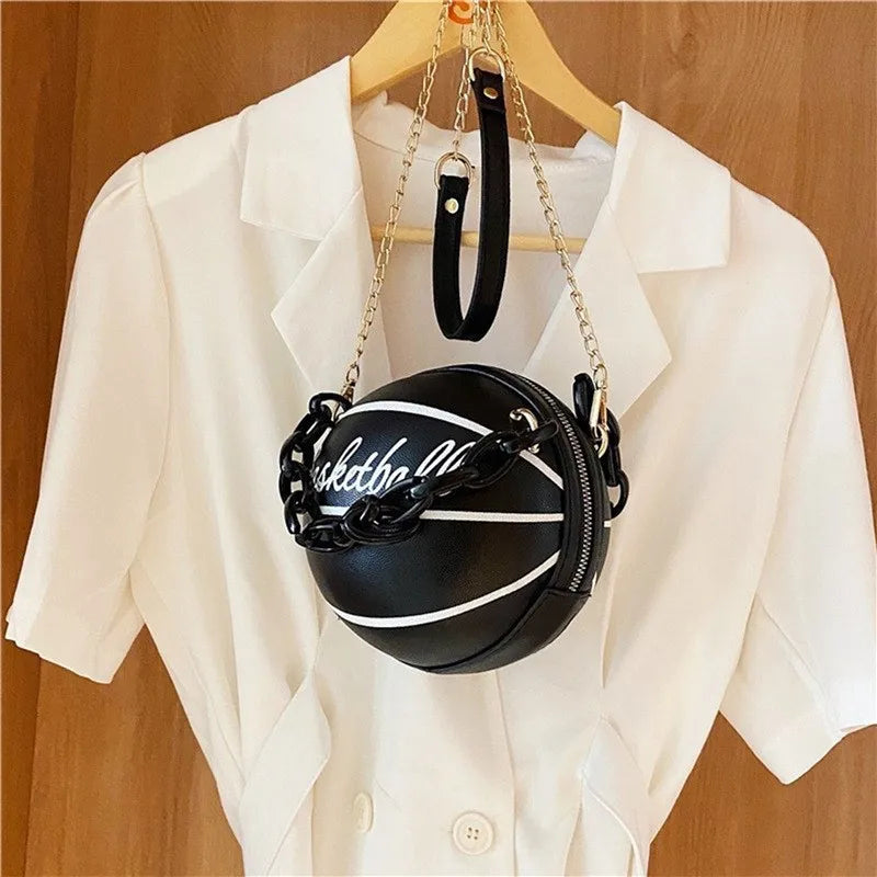 Hot Selling Ladies Spherical Bag | Personality Basketball Bag & New Shoulder Messenger Bag (Korean Round Bag Women's Bag)