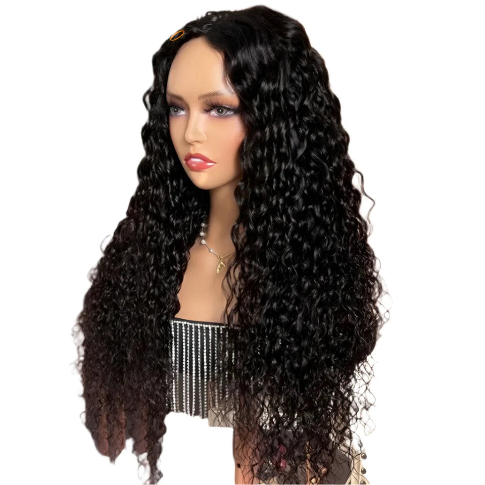 Rebecca 180% Density Deep Curly U-Part Wig | No Leave Out Brazilian Remy Human Hair