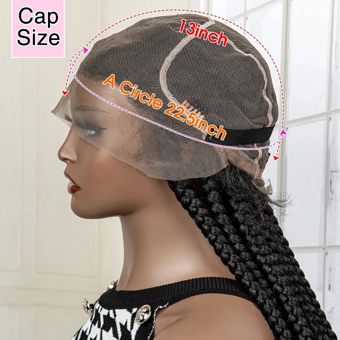 Jumbo Cornrow & Knotless Box Braids Wig | Full Lace | Baby Hair | Black Women