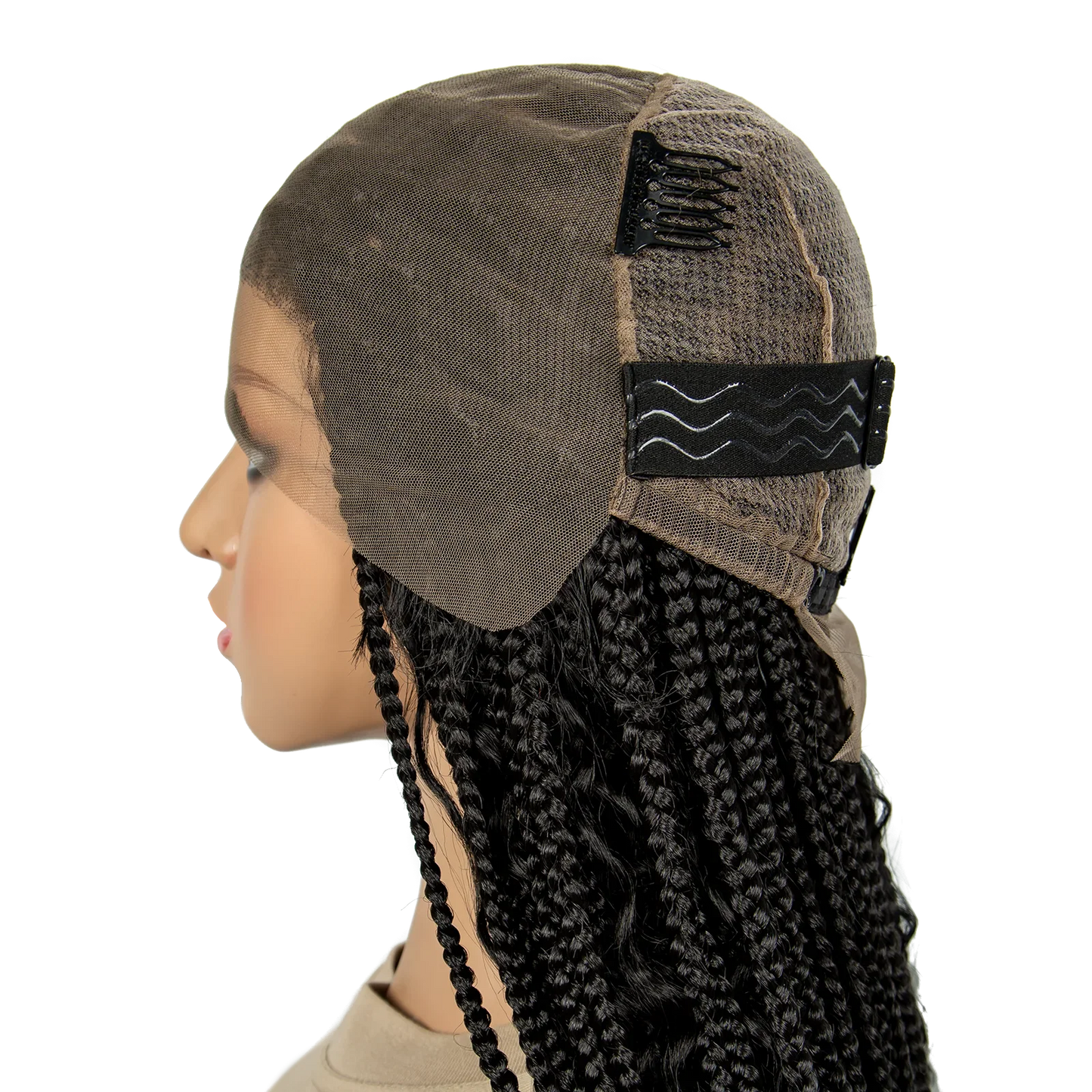 HD Transparent Full Lace Boho Box Braids Wig | Knotless Synthetic