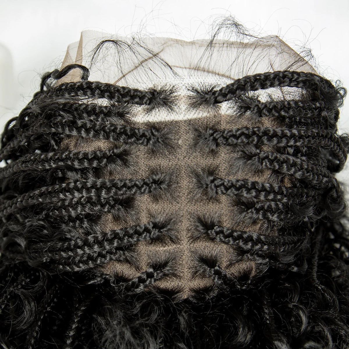 HD Transparent Full Lace Boho Box Braids Wig | Knotless Synthetic