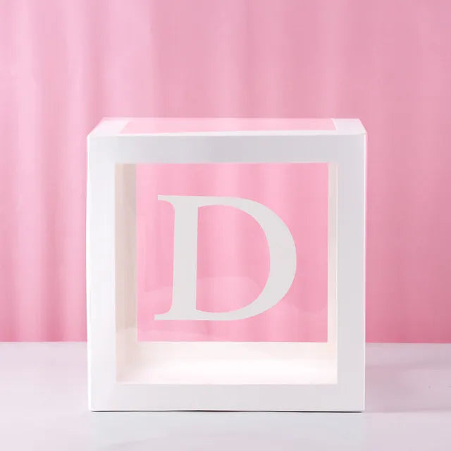 First Birthday Balloon Boxes For Party Decorations 1st Birthday Balloon Blocks Decor with ONE Letter Boy Girl Baby Shower Decor