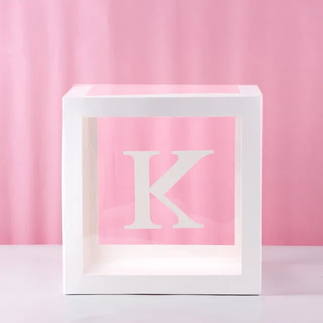 Birthday Balloon Boxes For Party Decorations 1st Happy Birthday Balloon Blocks Decor with ONE Letter Boy Girl Baby Shower Decor
