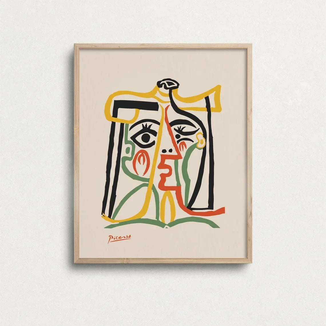 Picasso Exhibition poster, Picasso The Kiss Art Print, Gift Idea for friends, Picasso Exhibition Wall Art Decor, Famous Artist