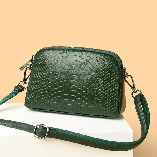 Cross Border Women's Crossbody Small Bag | New Fashion Genuine Cow Leather Single Shoulder Handbag (Trendy Messenger Bag)