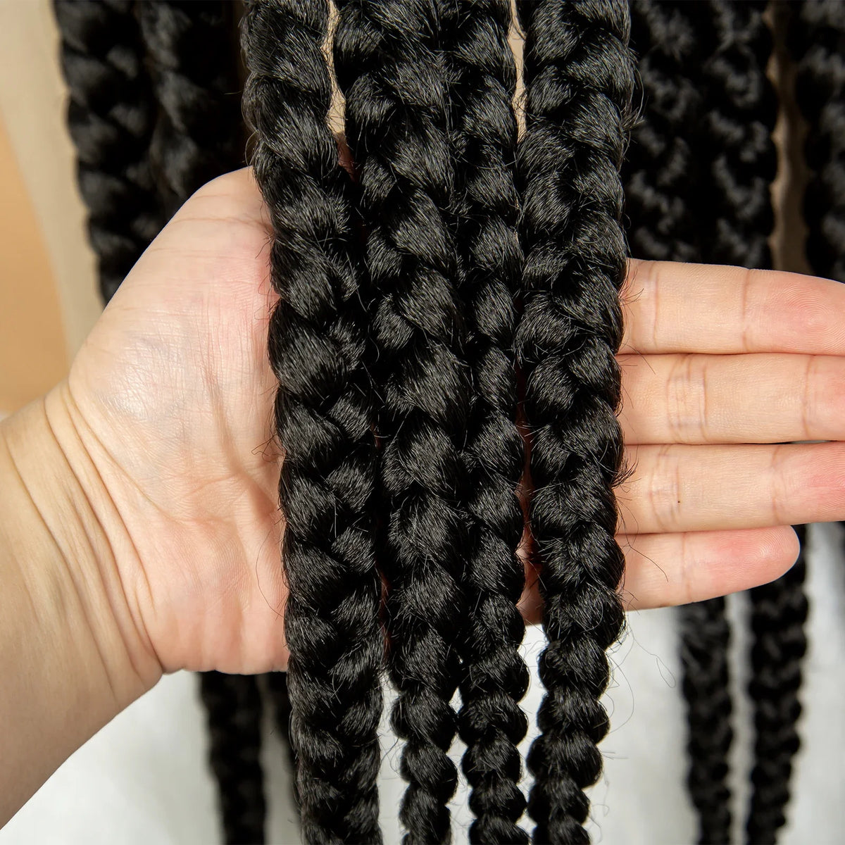 Knotless Cornrow Box Braided Full Lace Wig | Twisted Accents | Natural Hair Texture | Black Women