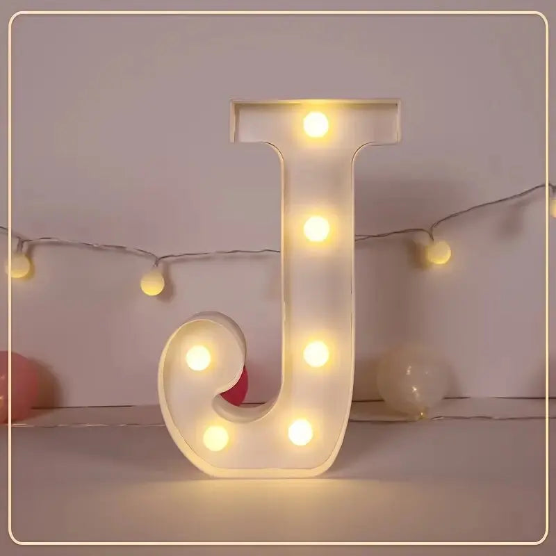 21.8cm White LED Letter&Number Night Lights,Battery Powered Decoration Lights,Wall Lights For Wedding,Birthday,Party,Christmas