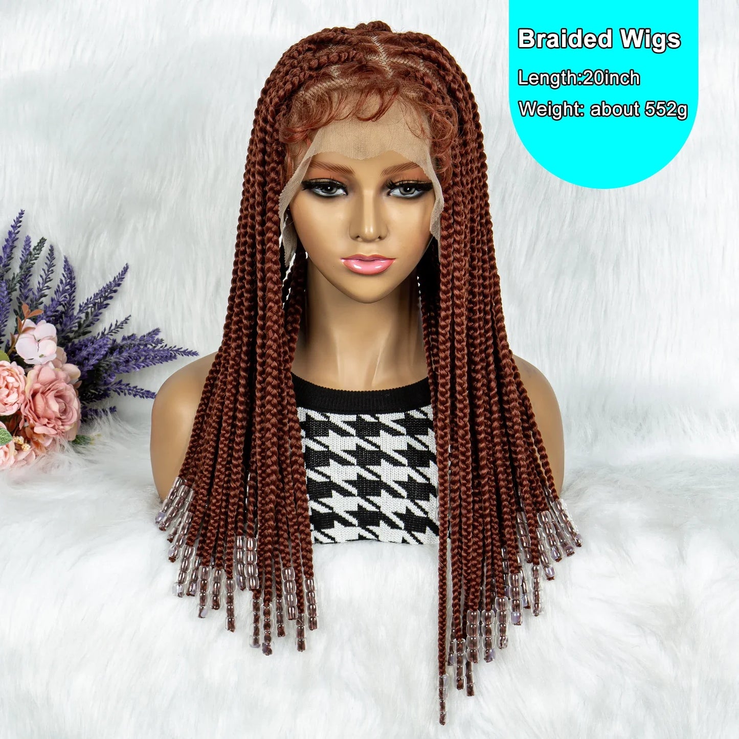 Full Lace Knotless Box Braids Wig | Pre-Plucked Baby Hair | Goddess Braids