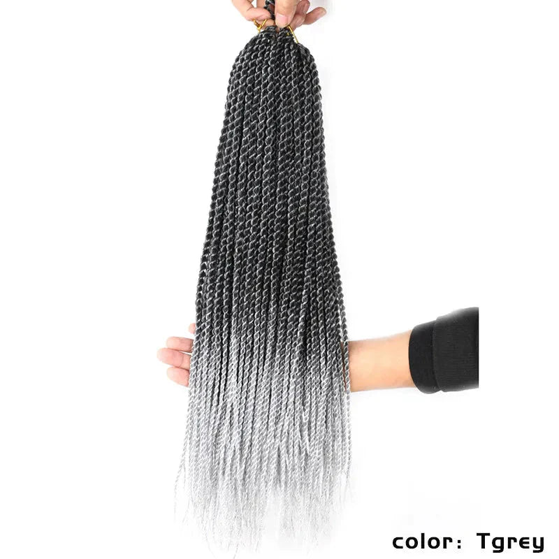 Full Star Senegalese Twist Crochet Braids | 30 Strands/Pack | Ombre Colors