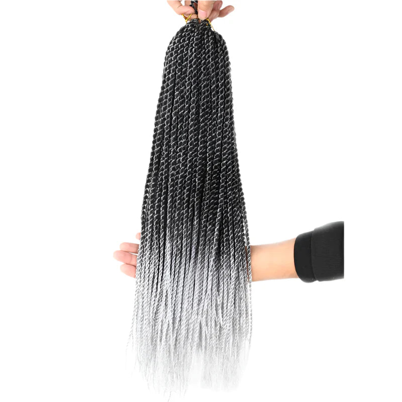 Full Star 30 Strand Pre-Twist Crochet Braids | Senegalese Twist | Ombre