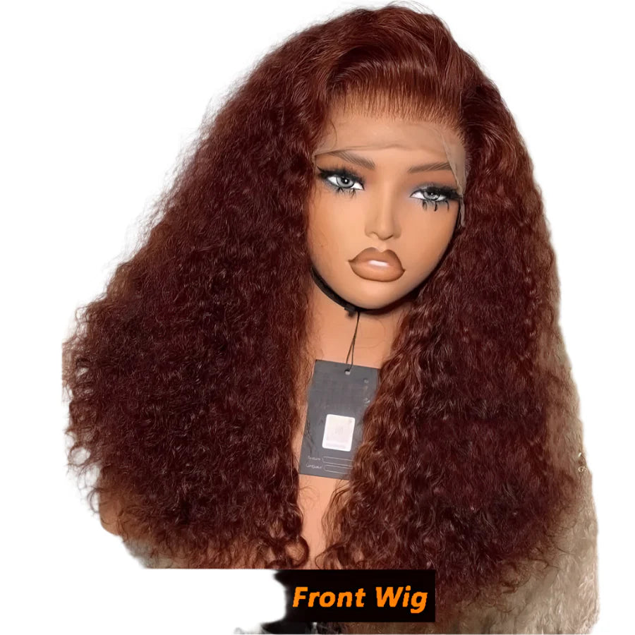 Honey Blonde Ombre Burmese Curly HD Lace Front Wig | 250% Density Human Hair | Ready-to-Wear