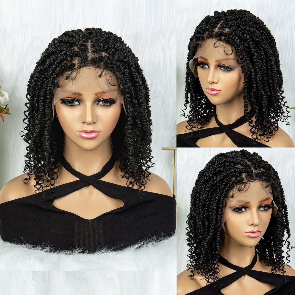 Curly End Twisted Braids Wig | 9x6 Lace Front with Baby Hair