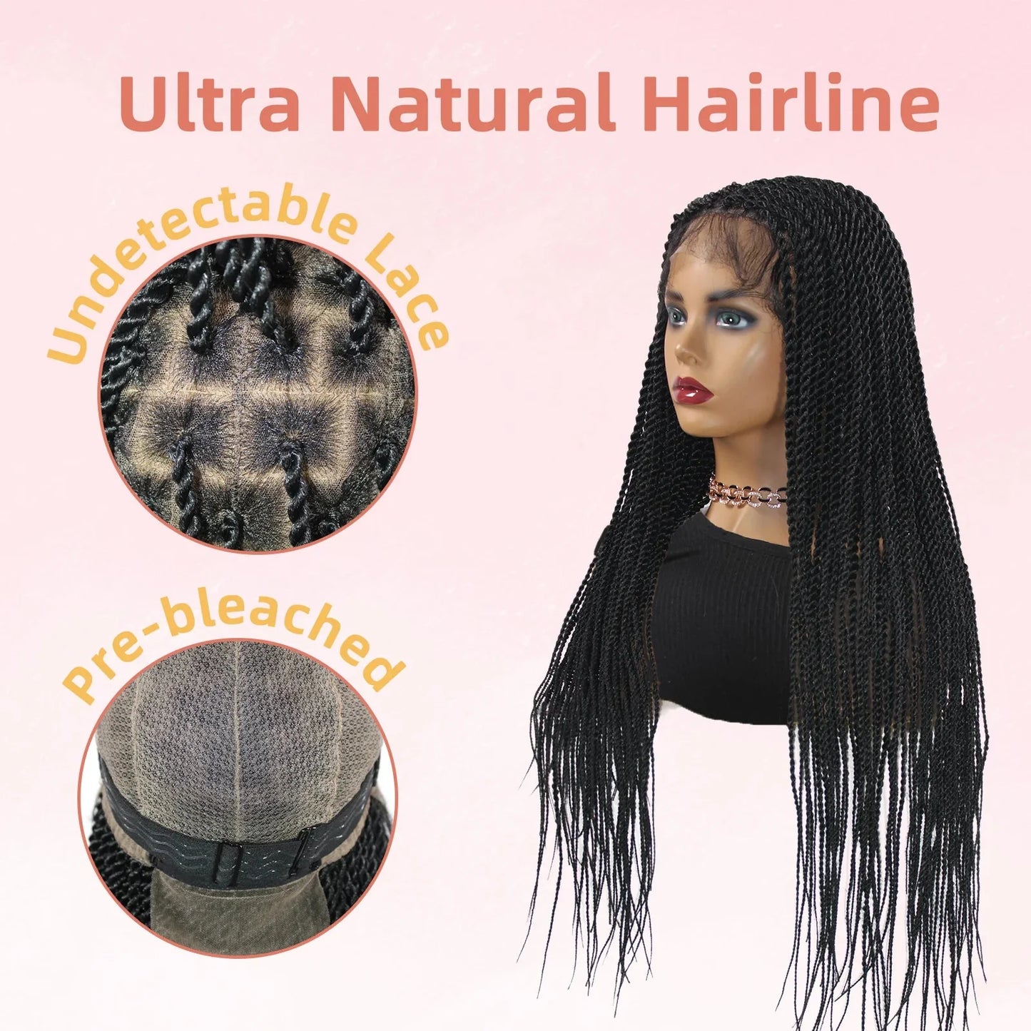 Goddess Faux Locs & Twist Braided Lace Front Wig | Box Braids | Full Lace Frontal | Synthetic Wig