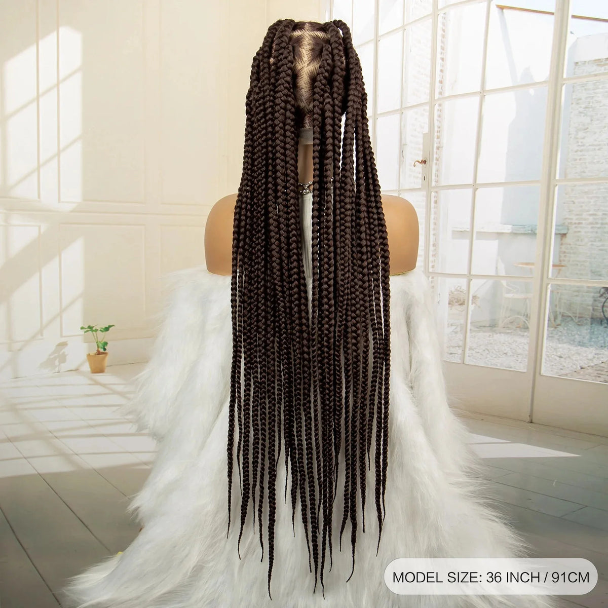 Jumbo Cornrow & Knotless Box Braids Wig | Full Lace | Baby Hair | Black Women