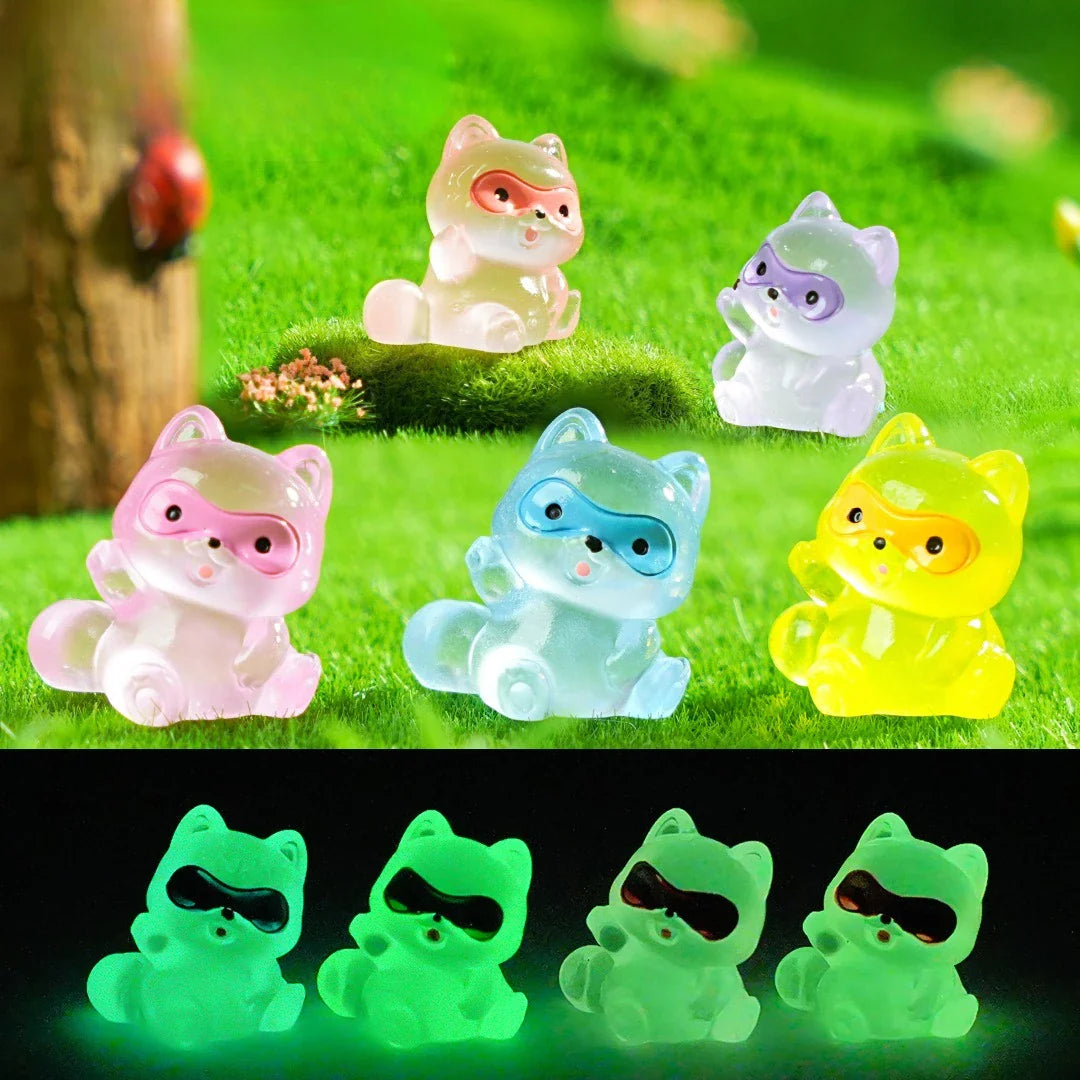 10/50Pcs Simulation Luminous Resin Spider Fairy Garden Miniature Ornaments Decoration DIY Jewelry Making Blind Bag accessories