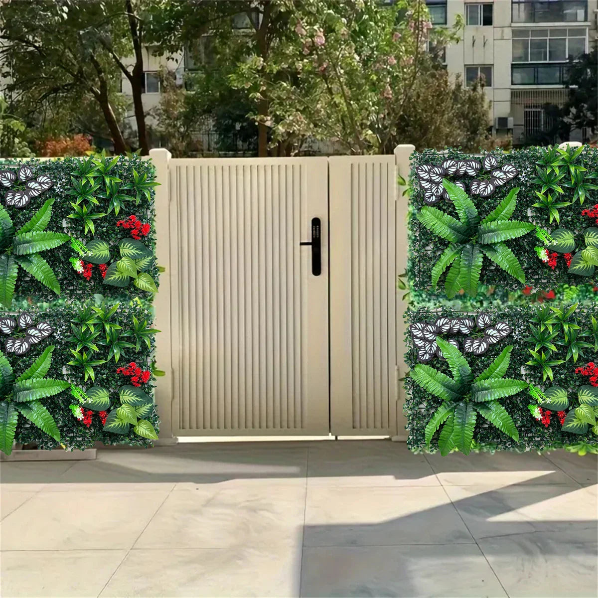 1pc Artificial Plant Wall for Outdoor Decoration Indoor Wall Plant Decoration Panel with Simulated Plants
