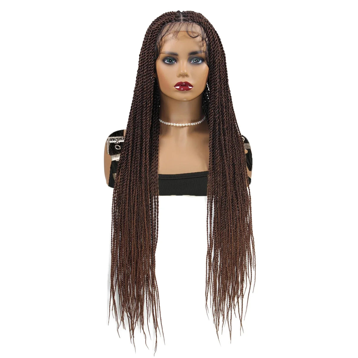 Goddess Faux Locs & Twist Braided Lace Front Wig | Box Braids | Full Lace Frontal | Synthetic Wig