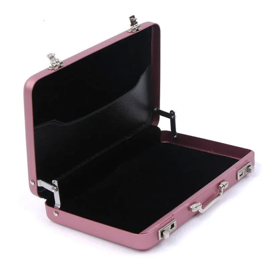 New Storage Box Aluminum Business ID Credit Card Holder Mini Suitcase Bank Card Box Holder Jewelry Case Organizer Rectangle
