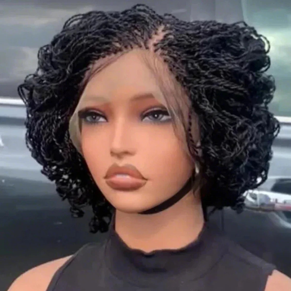 Micro Twist Braided Bob Wig | 5x5 HD Lace | Box Braids | Kanekalon Fiber | Pixie Style | Black Women