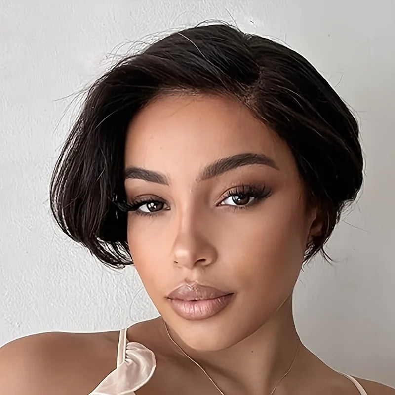 Pixie Cut Bob Human Hair Wig | 180% Density 4x4 HD Lace Closure | Pre-Plucked & Multi-Color Options