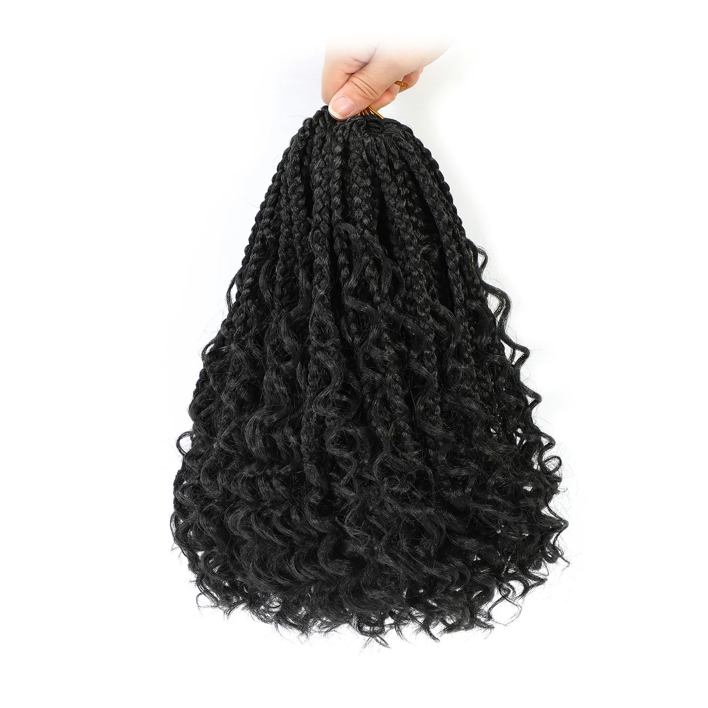 Goddess Box Braids Crochet Hair with Curly Ends | Synthetic Braids