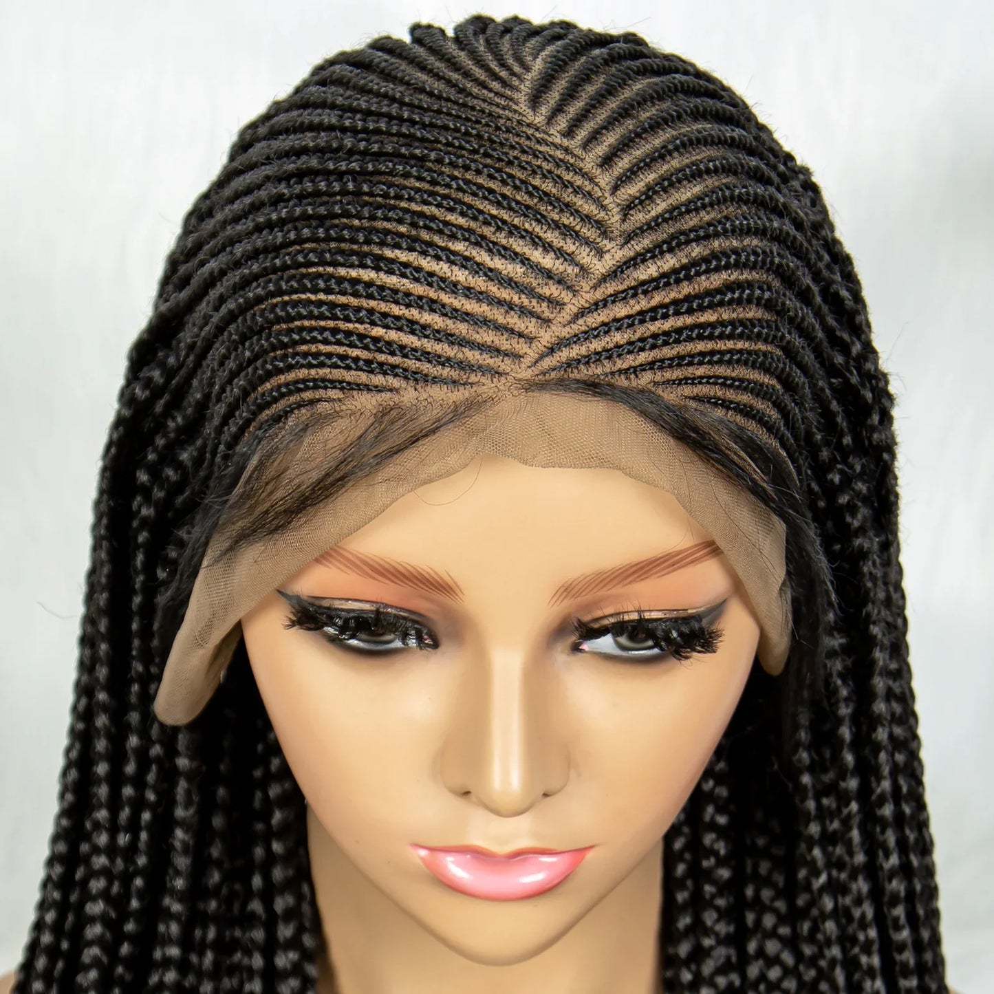 Full Lace Cornrow Box Braids Wig | Crochet Braided Style