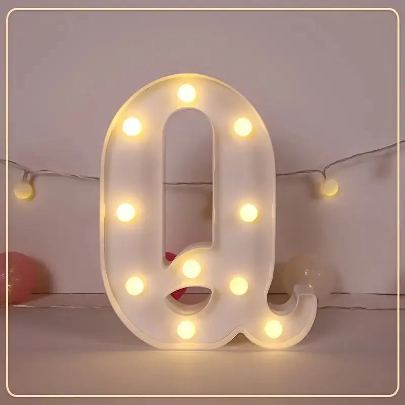 21.8cm White LED Letter&Number Night Lights,Battery Powered Decoration Lights,Wall Lights For Wedding,Birthday,Party,Christmas