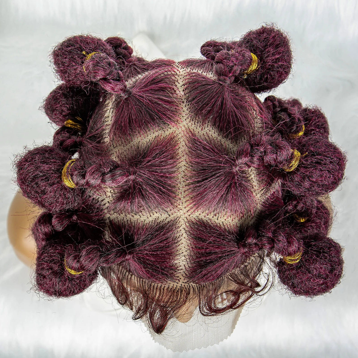 KIMA HD Full Lace Bantu Knot Braids Wig | Knotless Box Braids