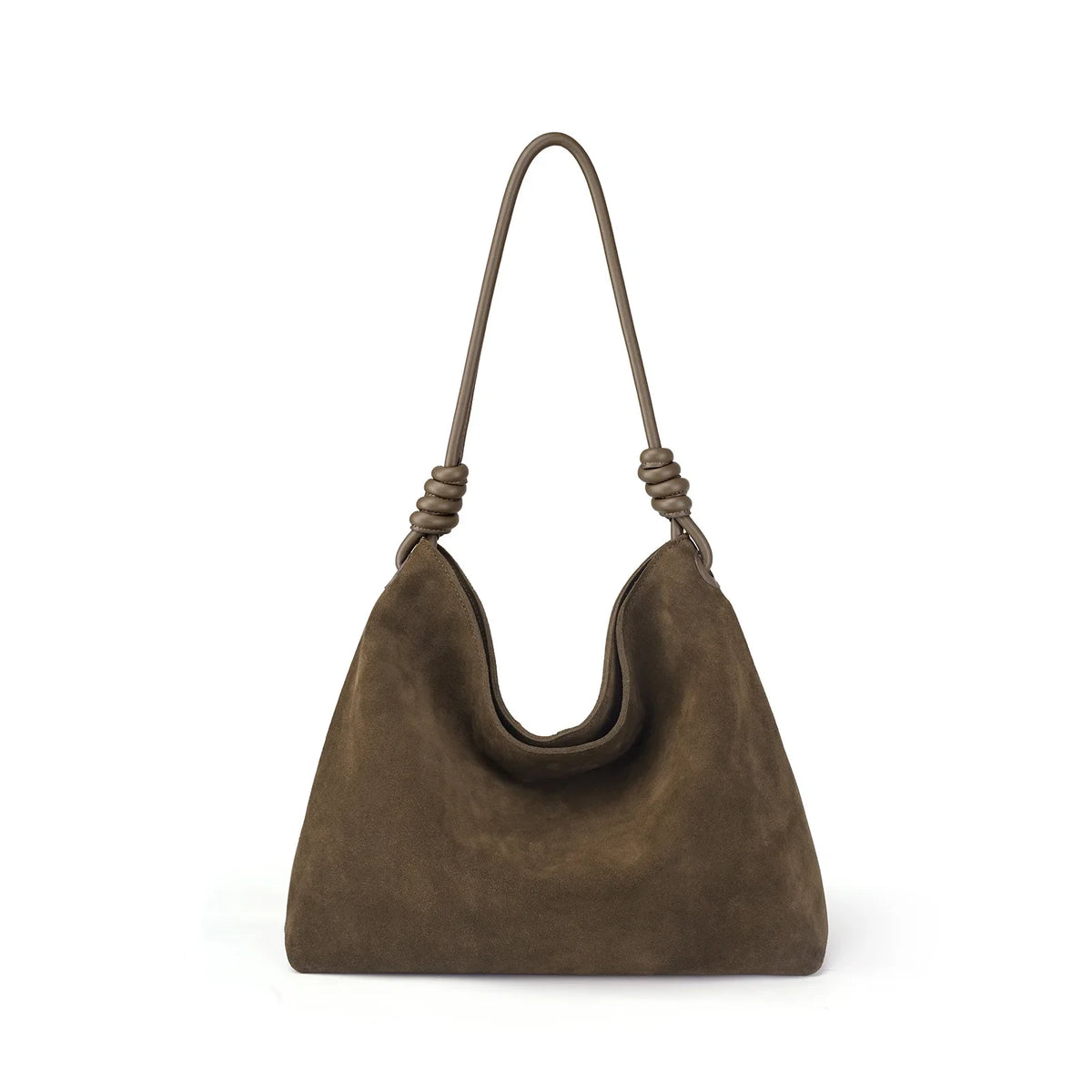 All-Match Chamois Matte Suede Cowhide Leather Tote | Large Capacity Designer Maillard Dressing Coffee Winter Ladies Handbag