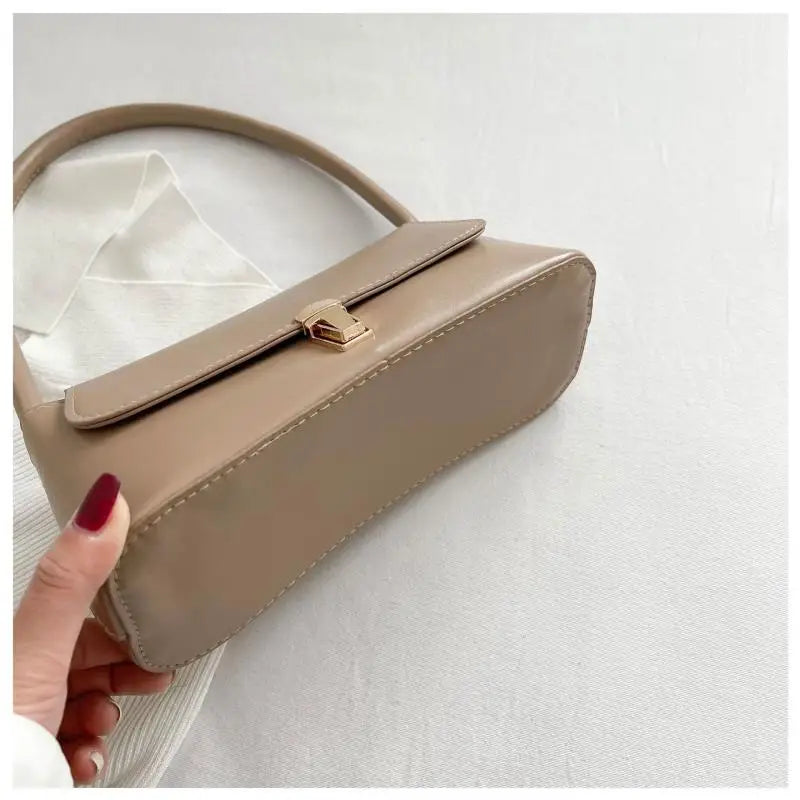Women's Shoulder Bag Handbag | Retro Underarm Bag & Fashion Simple Solid Color New Hand Shoulder Bag