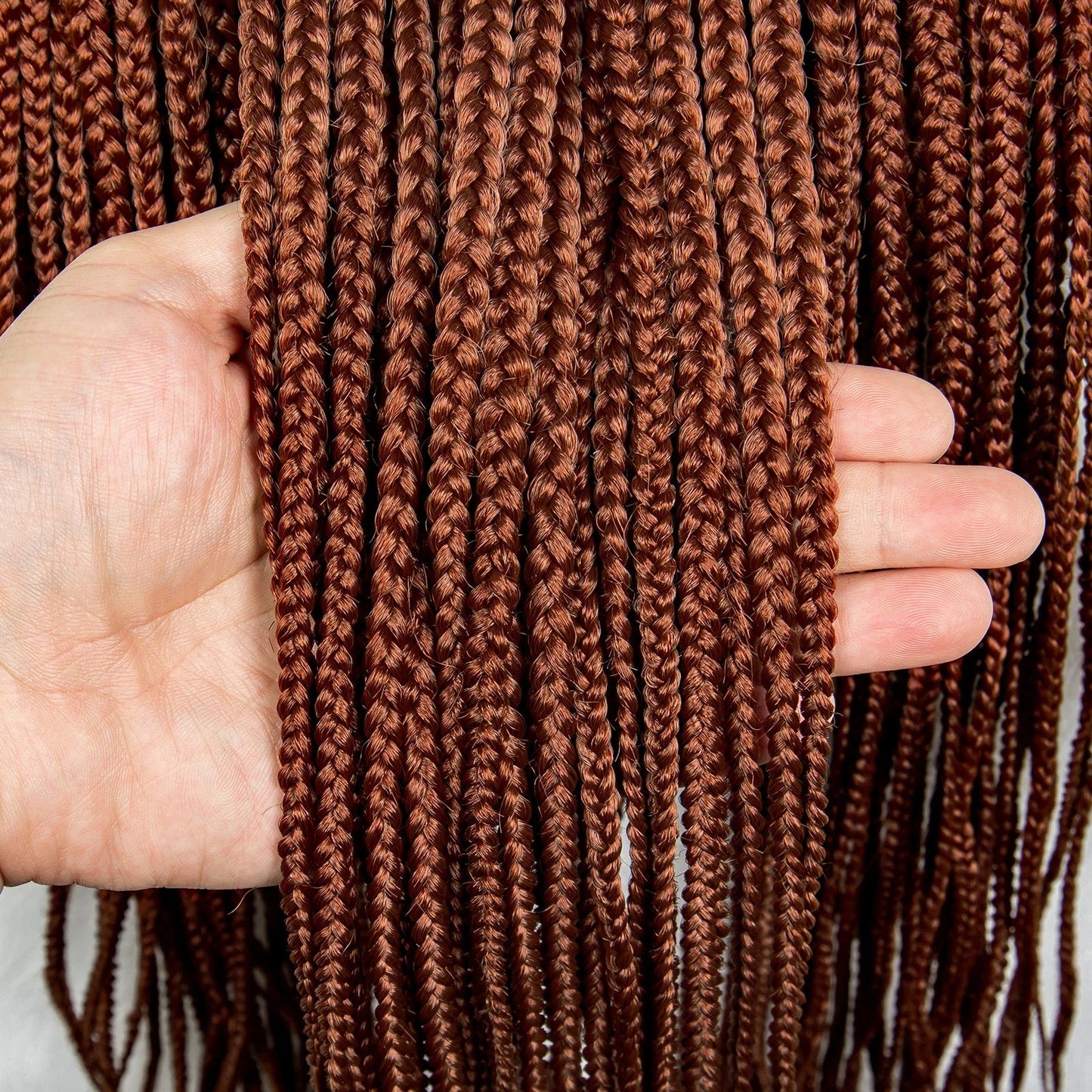 Ginger Faux Locs & Knotless Box Braids Wig | HD Full Lace Synthetic Braided Wig | Transparent Lace | Black Women