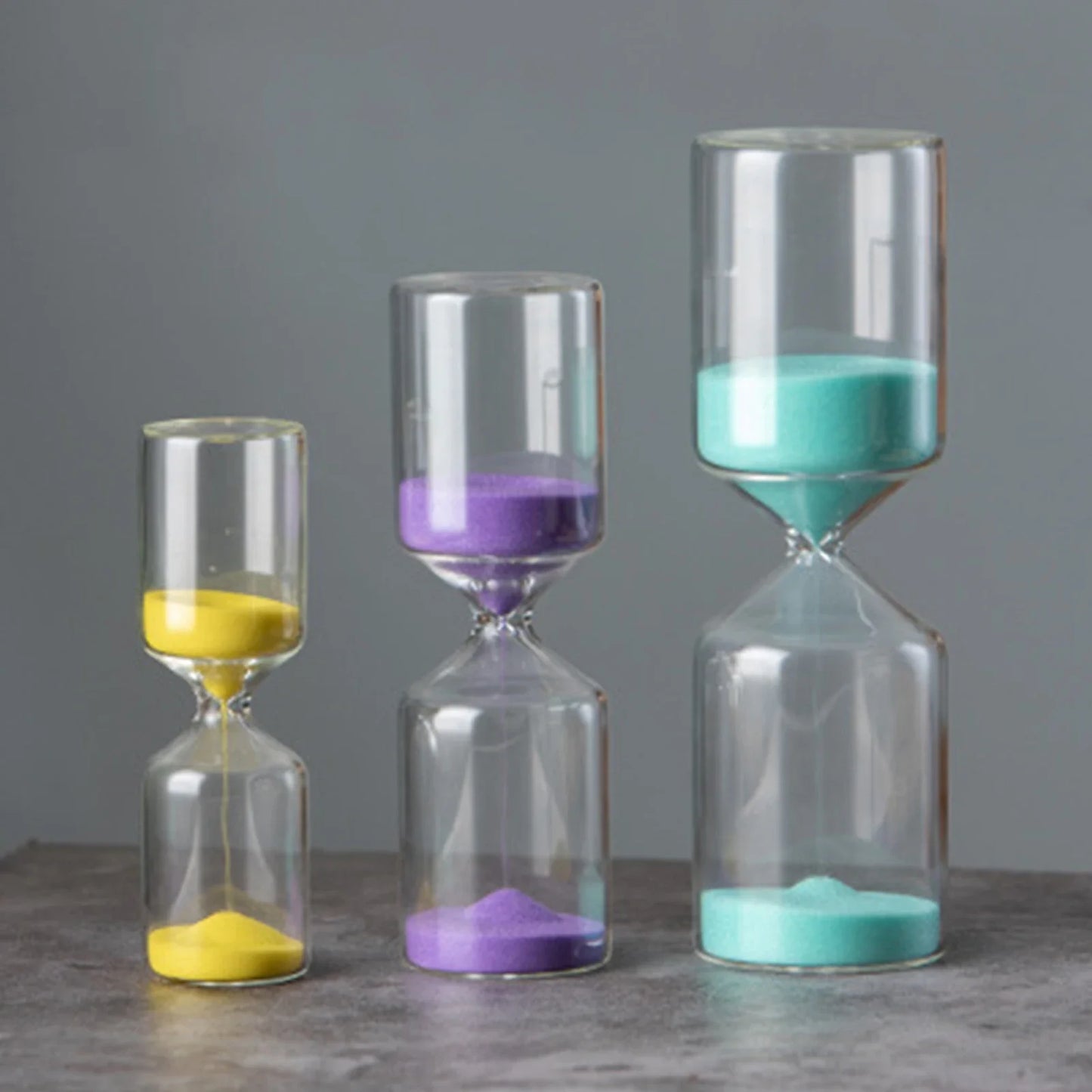 5/10/15/30 Minutes Sandglass Sand Timer Color Glass Hourglass Sand Clock Children Kids Gift Fashion Home Decoration