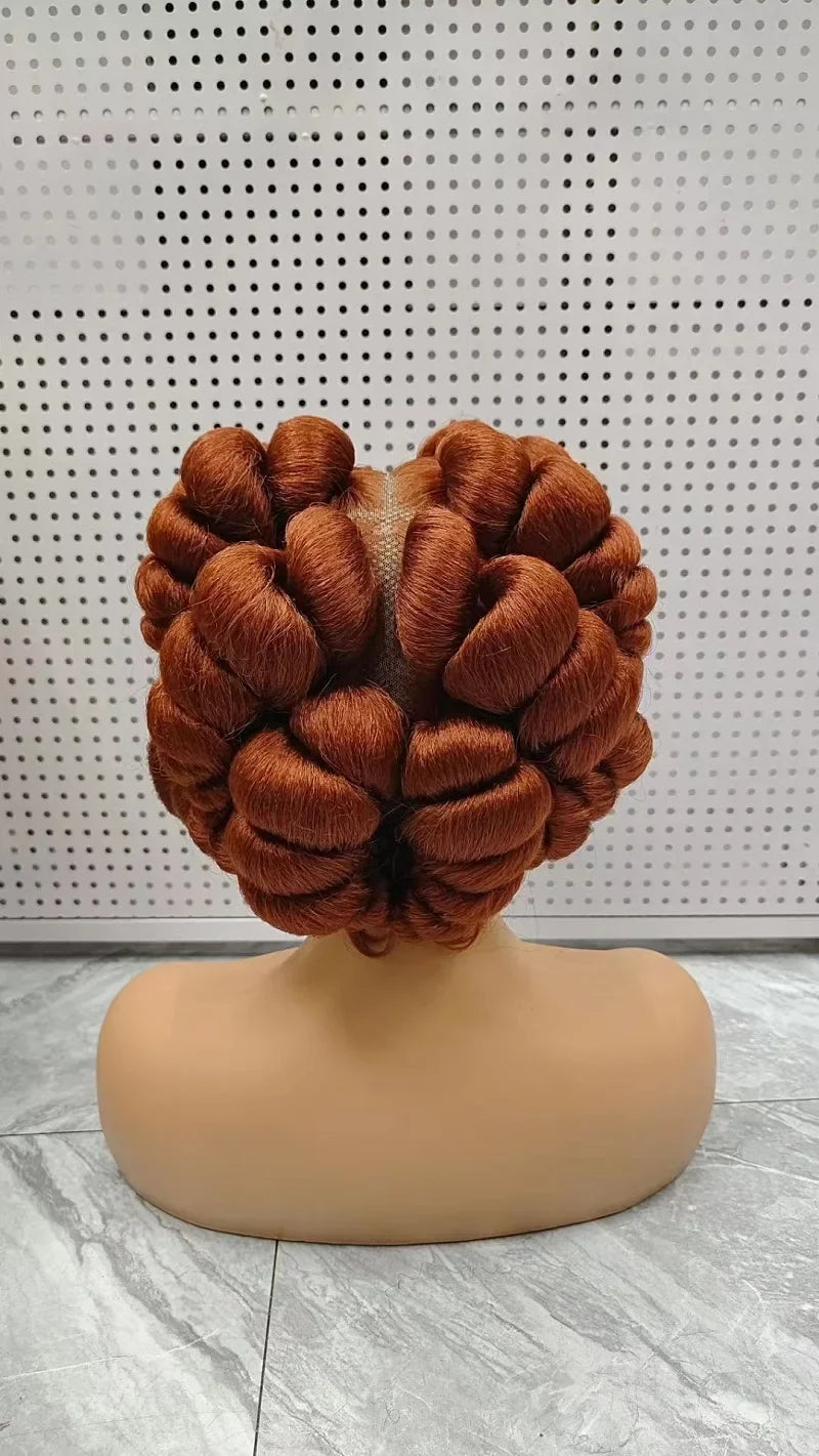 HD Full Lace Knotless Box Braids Wig | Handmade | Kanekalon Hair | Light Brown Lace | Black Women