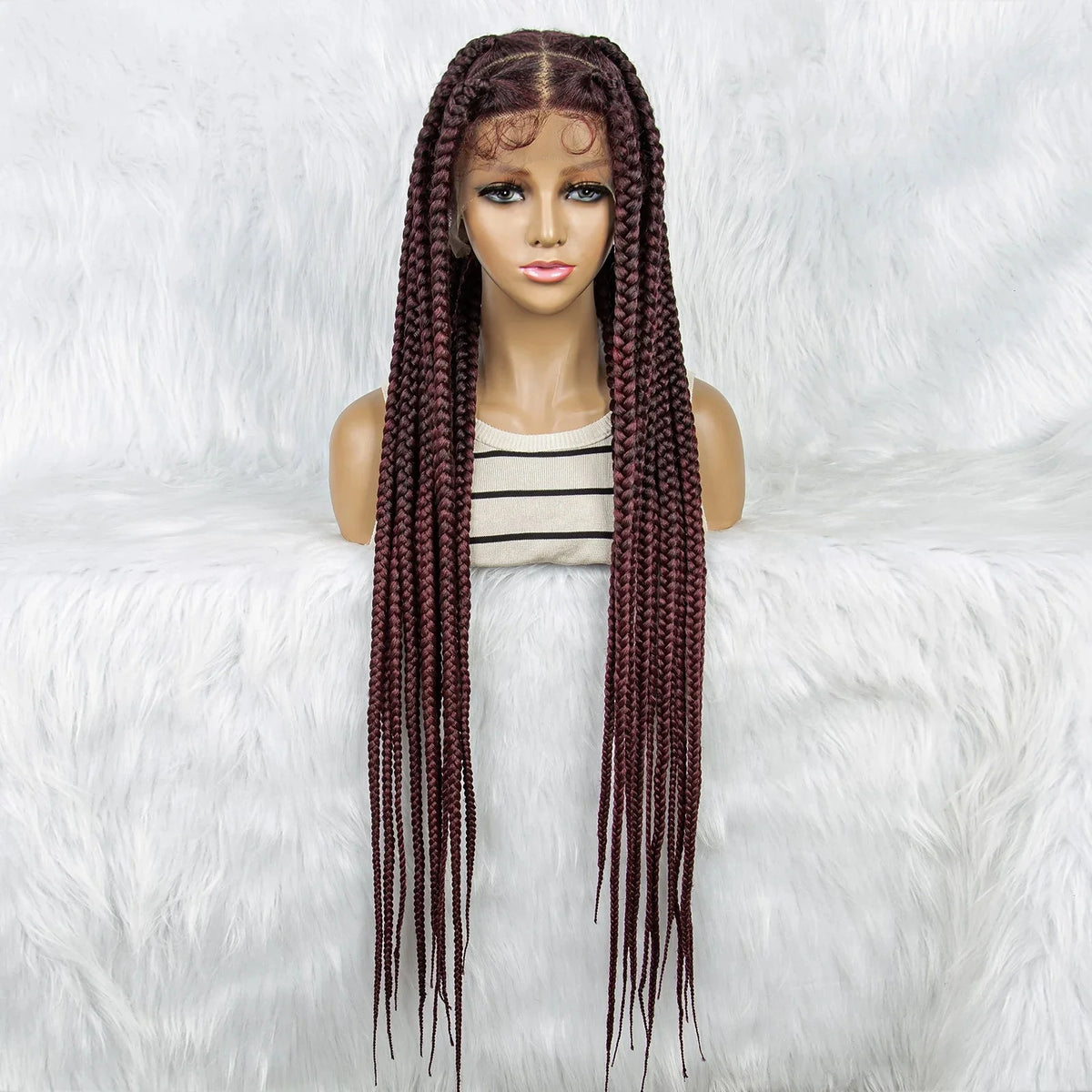 HD Lace Knotless Square Box Braids Wig | Full Lace | Baby Hair | Black Women