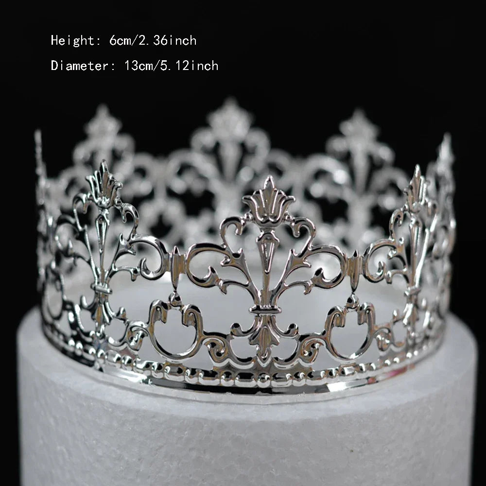 Rhinestone Crown Baking Cake Topper Headwear Decoration Children's Hair Accessories Princess Wedding Birthday Party Supplies New