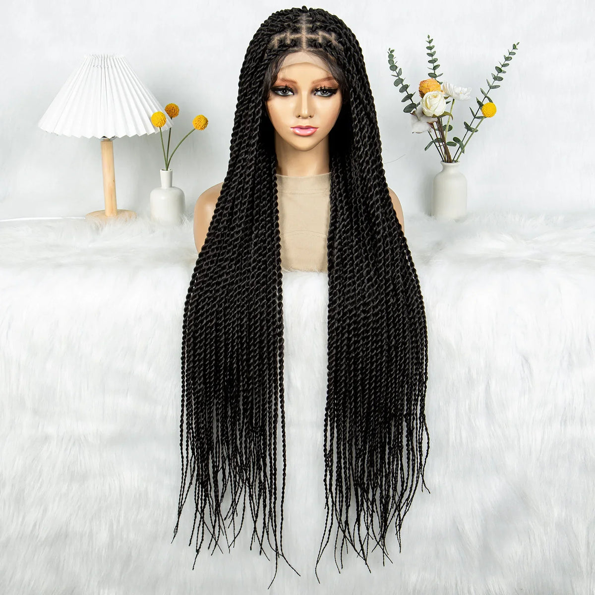 KIMA 38" Micro Twist Braided Wig | Transparent Double Full Lace