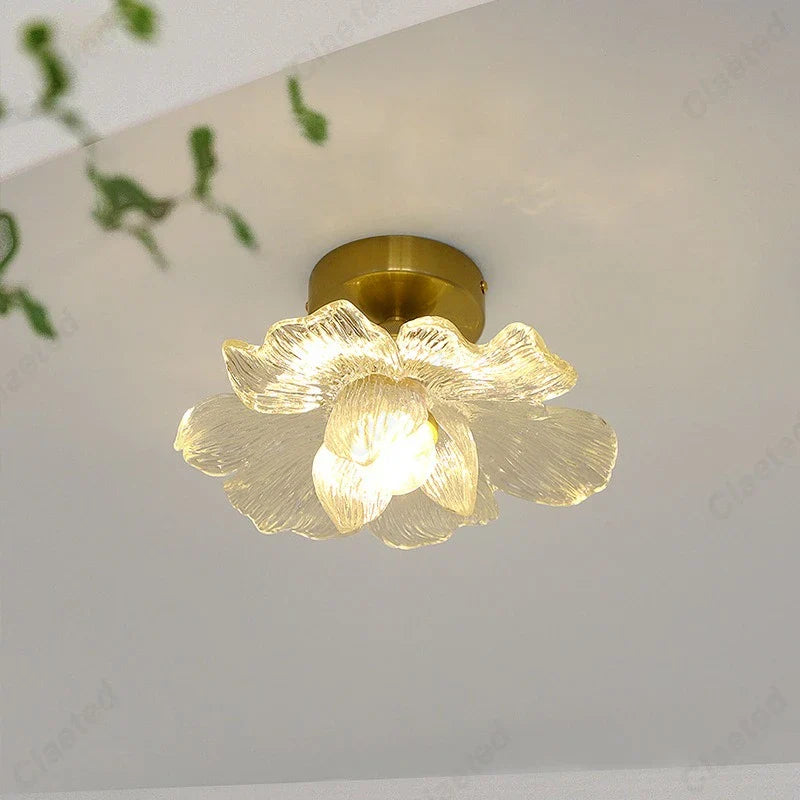 Modern Minimalist LED Flower Petal Ceiling Lamp Living Room Corridor Balcony Decorative Lighting E27
