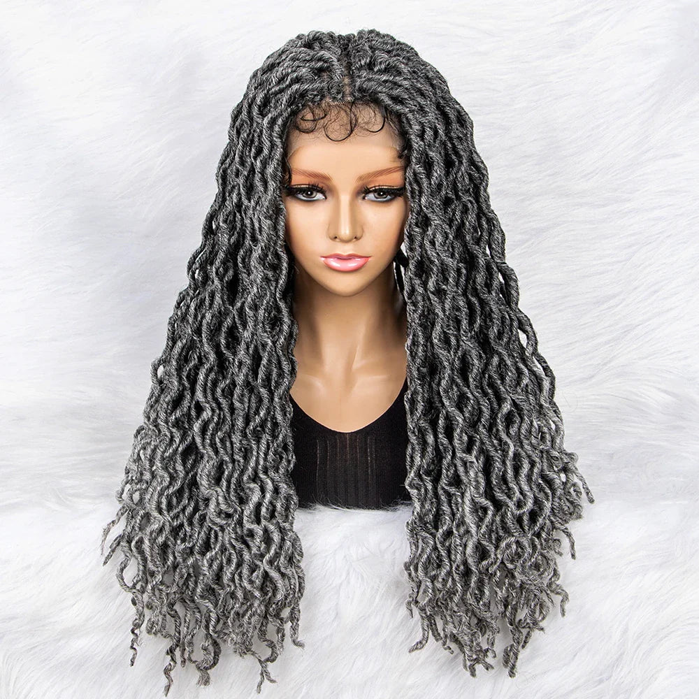 HD Transparent Lace Braided Wig with Lambswool Curls