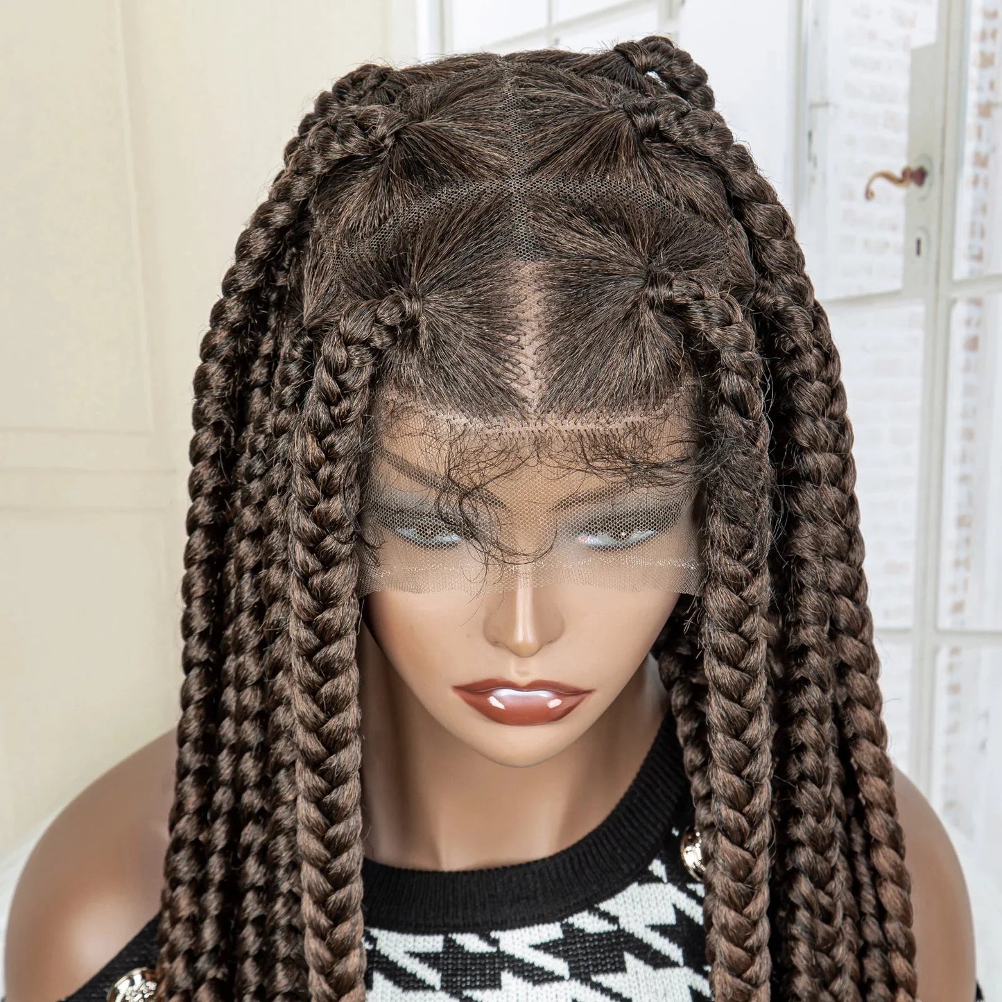 Jumbo Cornrow & Knotless Box Braids Wig | Full Lace | Baby Hair | Black Women
