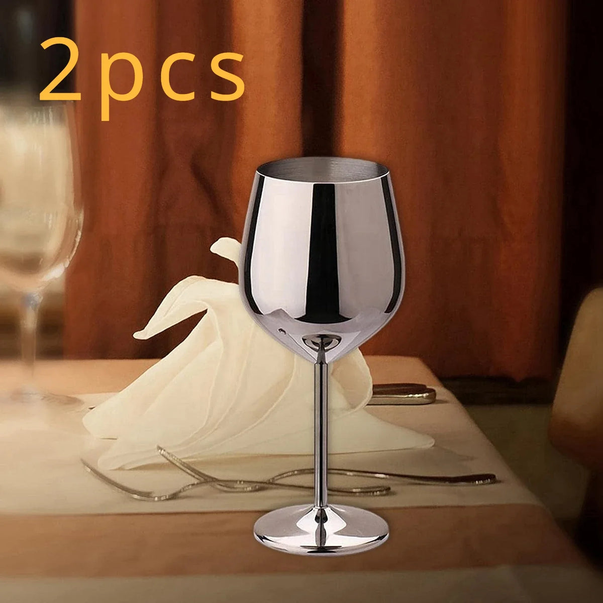Stainless Steel Wine Glasses Unbreakable Metal Cocktail Glasses , 500 Ml, for Drinking Cocktails and Wine at Bar and Home