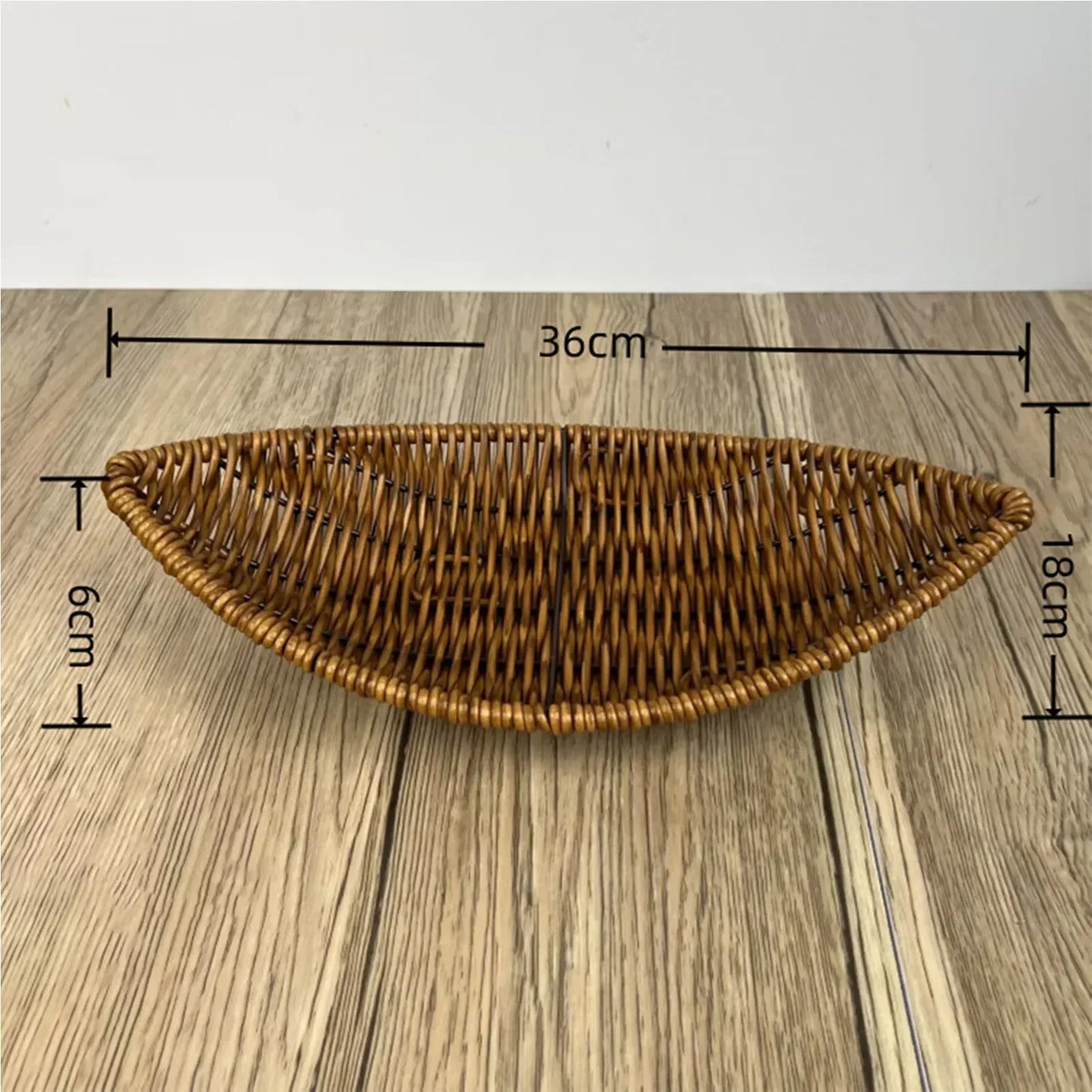 Imitation Rattan Fruit Basket Sundry Storage Basket Hand-Woven Storage Box Home Storage Supplies Tabletop Display Rattan Basket