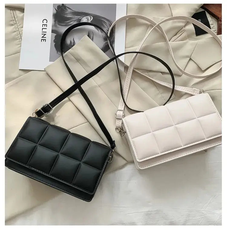 Fashion Brand Designer Women's Shoulder Bag | Small PU Leather Female Crossbody Bag & Trend Classic Handle Handbag