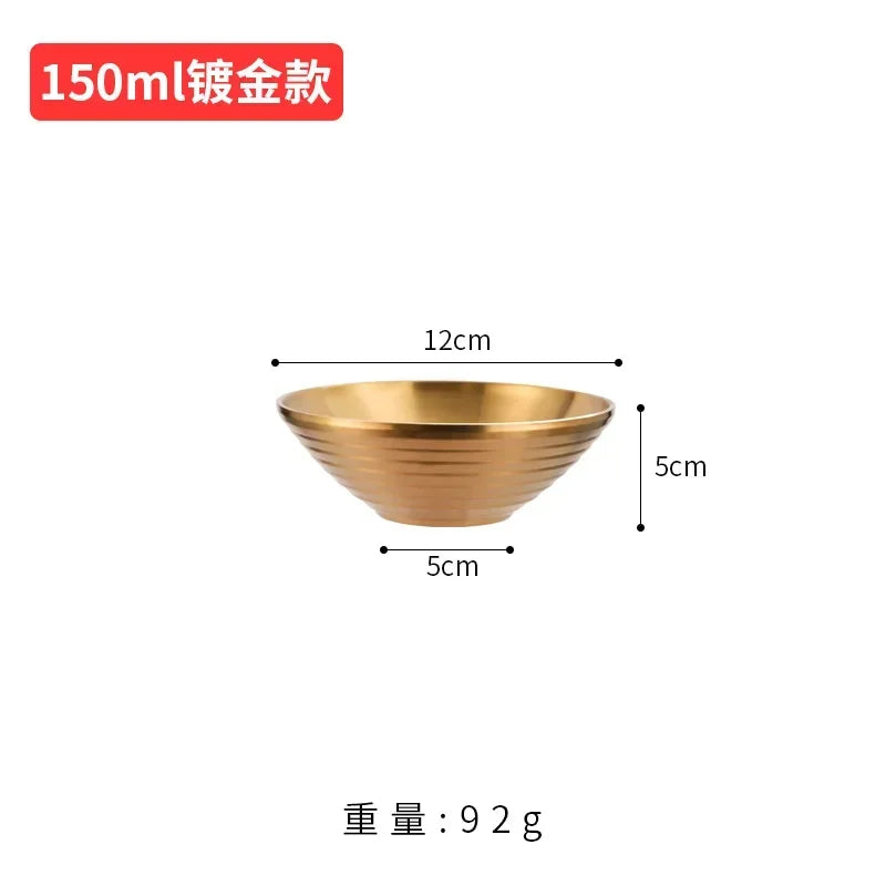 Gold Mixed Noodles, Instant Noodles, 304 Stainless Steel Bowls, Heat Insulation, Japanese Lamian Noodles Bowls.