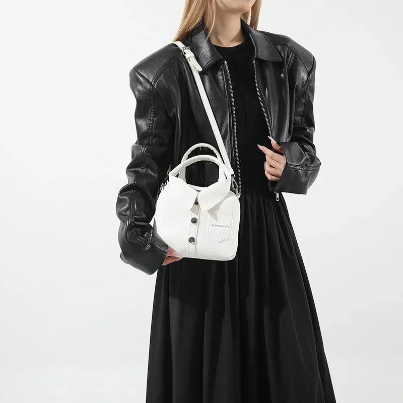 Designer Style Square Compact Shoulder & Crossbody Bag | High Quality PU Leather Handbag for Women (Zipper Closure, Unique Design)