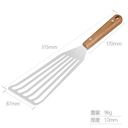 Stainless steel fish spatula kitchen frying spatula steak spatula teppanyaki tool eel spatula multipurpose spatula