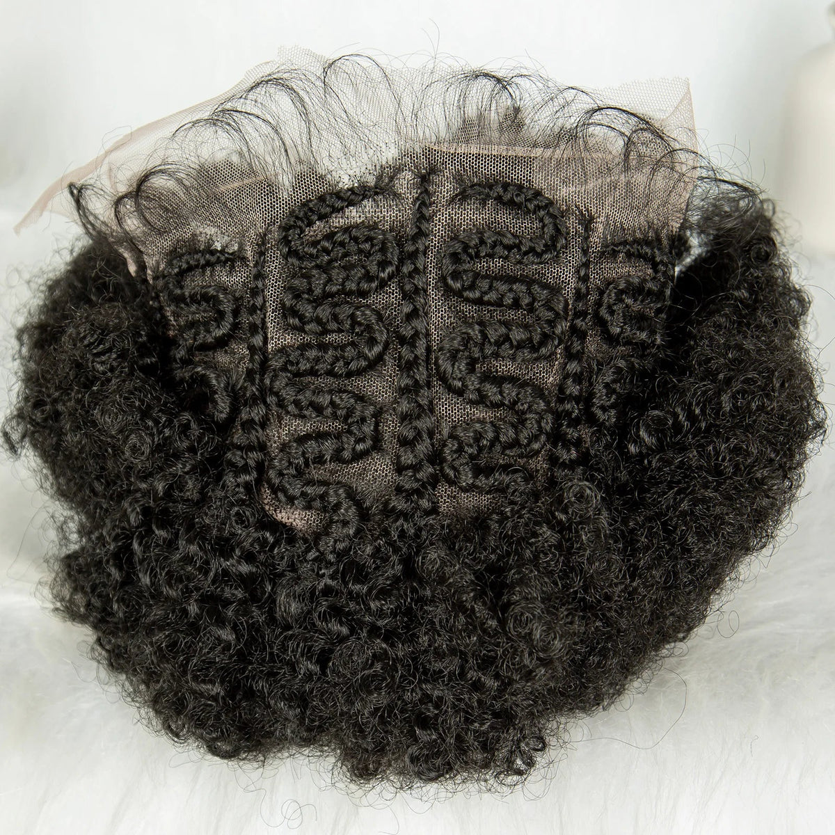 Bouncy Afro Cornrow Full Lace Braided Wig | Synthetic Braids | Black Women