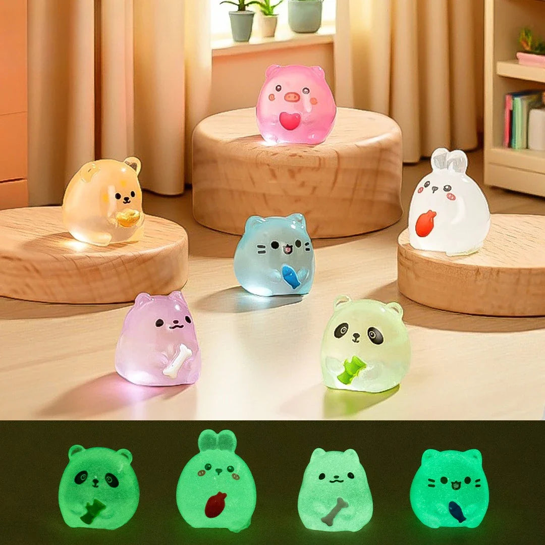 10/50Pcs Simulation Luminous Resin Spider Fairy Garden Miniature Ornaments Decoration DIY Jewelry Making Blind Bag accessories