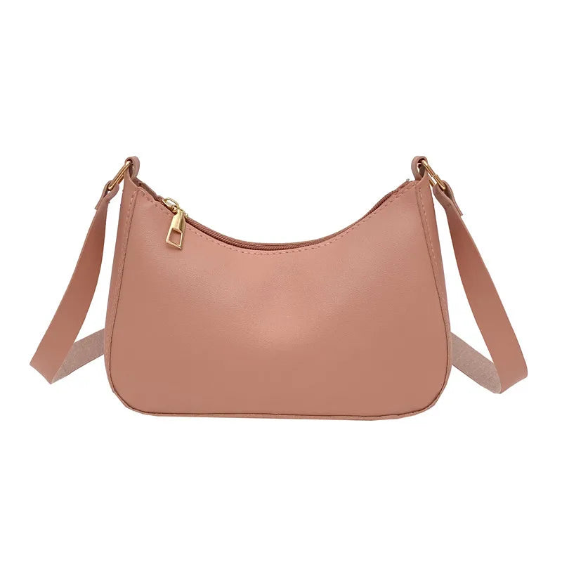 Retro Forearm Bag for Women | PU Leather Bow Handbag & Baguette Shoulder Bag (Western Style Underarm Bag, Casual Tote)
