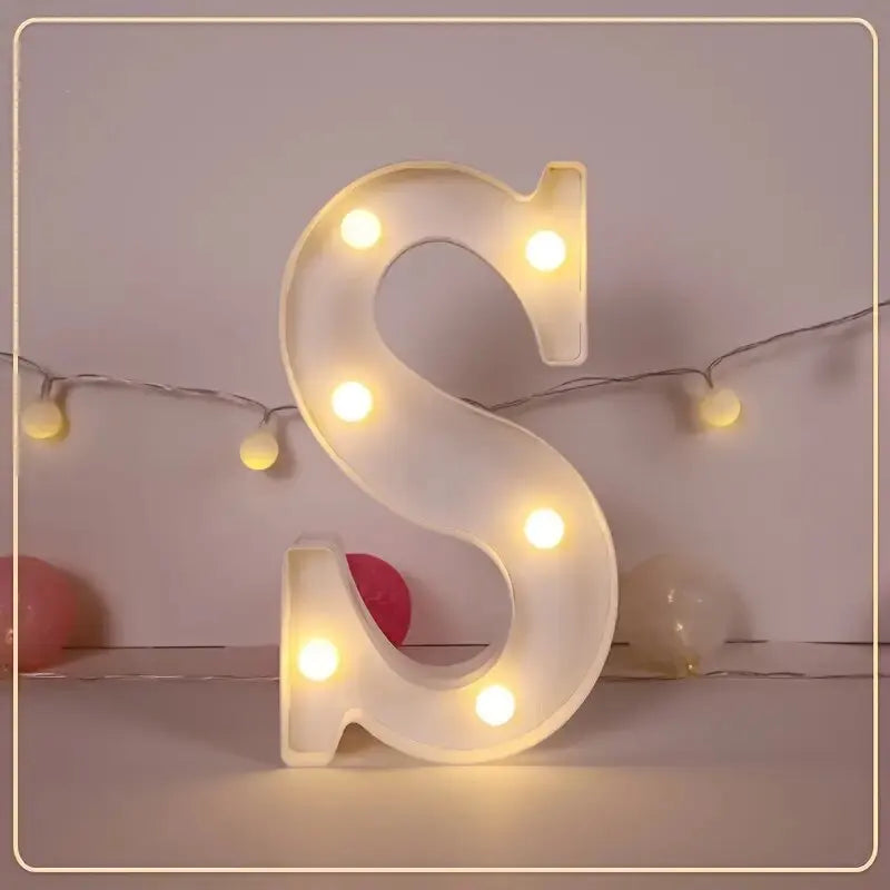 21.8cm White LED Letter&Number Night Lights,Battery Powered Decoration Lights,Wall Lights For Wedding,Birthday,Party,Christmas