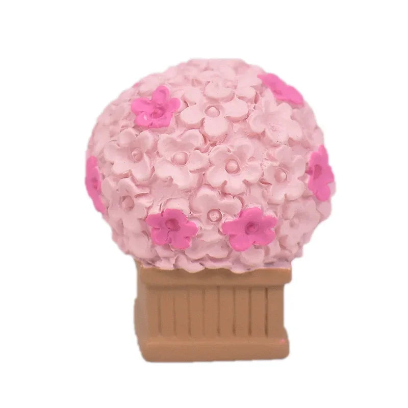 Cute Cat Ornament Admiring Flowers Scene ZAKKA Cherry Blossom INS Trendy Toy DIY Resin Handicraft Ornament